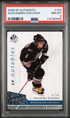 2006 SP Authentic #103 Alexander Ovechkin #/999 PSA 8 - Image 1 of 2