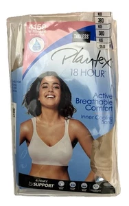 Playtex 18 Hour Bra Active Breathable Comfort Tagless Wirefree Women Nude - Picture 1 of 3
