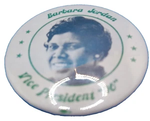 Prendedor de la Convención Nacional Demócrata 1976 NYC Barbara Jordan para vicepresidenta - Imagen 1 de 4