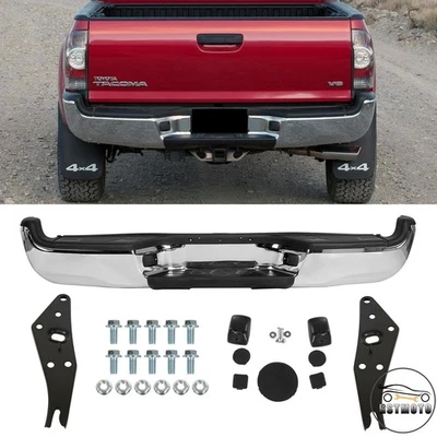 Chrome Rear Step Bumper Assembly For 2005-2015 Toyota Tacoma Pickup TO1103113 Foto 1 de 4
