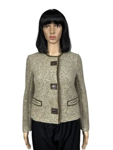 Isabel Marant Wool-Cotton-Mohair With leather details Jacket - Picture 1 of 13