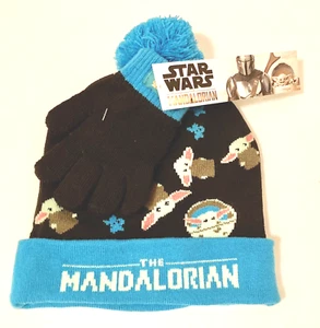 STAR WARS THE MANDALORIAN/BABY YODA Kid's 2 Piece Hat/Gloves Set - Picture 1 of 6