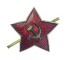 USSR Soviet Army RED STAR Hat Cap Badge Cockade Enamel 32 mm heavy (9347)