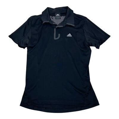 Adidas Vintage Polo S NOIR 3 Rayures Golf 90s 1990s 00s Y2K Millennium - Photo 1/4