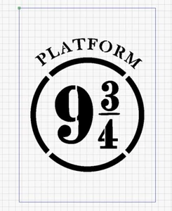 Stencil Harry Potter piattaforma 9-3/4 Hogwarts 190 micron lenzuola artigianato - Foto 1 di 1