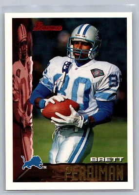 1995 TOPPS BOWMAN CARD # 176 Brett Perriman - Detroit Lions - Image 1 of 2
