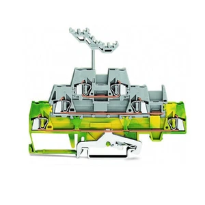 1pcs WAGO 280-557 ​Triple-Deck Terminal Block 2,50 mm² Green-Yellow Gray New - Picture 1 of 4
