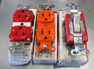 RECEPCIÓN DE GRADO HOSPITALARIO PASS & SEYMOUR 8300-ILRED. ROJO + 2 piezas más - Imagen 1 de 6