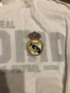 Adidas Real Madrid FÃºtbol. White T Shirt Size Menâ€™s Small Soccer La Liga Euc