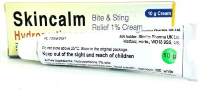 Skincalm Bite, Sting and Itch Cream | 10g Tube x 1 tube - 1% Cream
