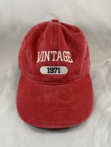 Trendy Washed Red Baseball Cap Mütze Vintage 1971 gesticktes Logo One Size - Bild 1 von 6