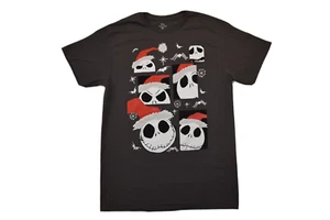 Disney The Night Before Christmas Mens Jack Skellington Charcoal Shirt New M - Picture 1 of 5
