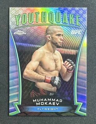2024 Topps Chrome UFC MUHAMMAD MOKAEV YOUTHQUAKE SSP ROOKIE REFRACTOR - Image 1 of 2