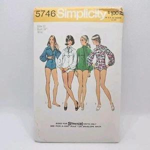 Simplicity 5746 Misses' Long Sleeve Knit Bodysuit Sewing Pattern Size 12 Uncut - Picture 1 of 8