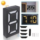 Solar House Numbers LED Light Address Plaque Sign Number Plate Lamp Waterproof