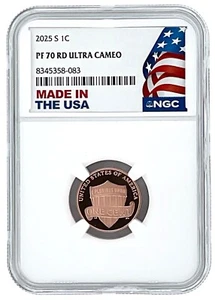 2025 S Lincoln Penny NGC PF70 RD Ultra Cameo Made In USA Holder - LIVE - Picture 1 of 2