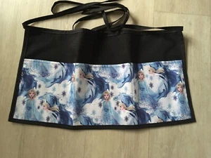 Elsa  Frozen Princesses 3 Pockets Waitress Waist Apron Restaurant Janet’s - Picture 1 of 3