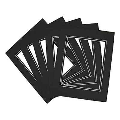 5 Pack 11x14 Double Mats for 8x10 - for Photos, Pictures Frames Acid-Free - Image 1 of 4
