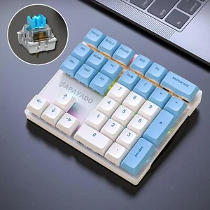 33 Keys Wired Numeric Keypad Non Slip Ergonomic for Cashier Business Desktop - Picture 1 of 47