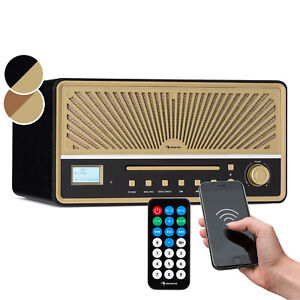 DAB-Radio mit CD Player 2x 10 W USB Bluetooth FM Tuner Radio Küchenradio Schwarz