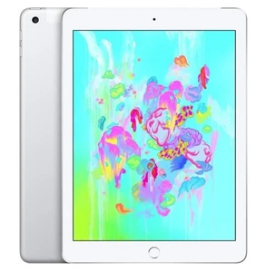 Apple iPad 6th Gen Silver 9.7" 32GB 128GB 2GB Ram Unlocked 4G iPadOS Tablet - Picture 1 of 1