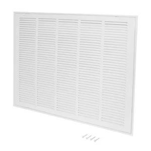 25x20 Zoll Stahl Rückluftfilter Gitter Klima Entlüftung Abdeckung weiß - Bild 1 von 3