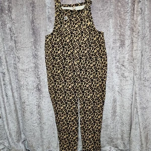 Lucy & Yak Leo Leopardenmuster Cord Cord Latzhose Bio Baumwolle UK 18 R - Bild 1 von 12