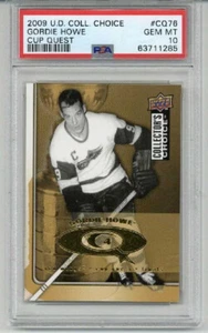 2009 UPPER DECK COLLECTOR'S CHOICE CUP QUEST #CQ76 GORDIE HOWE CARD PSA 10 RARE - Picture 1 of 2