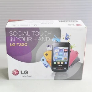 Rare Vintage LG Flick T320 (Virgin Mobile) Black Phone International In Box - Picture 1 of 6