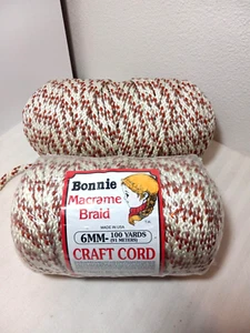 2 BONNIE MAKRAMEE ZOPF BASTELN KORDEL 6 MM 100 YARDS VARIIERT NEU - Bild 1 von 3