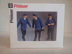 Preiser Bahnpersonal DB Uniform Kartenkontrolleur 63083 Spur 1 OVP 1:32 3 Fig - Bild 1 von 2