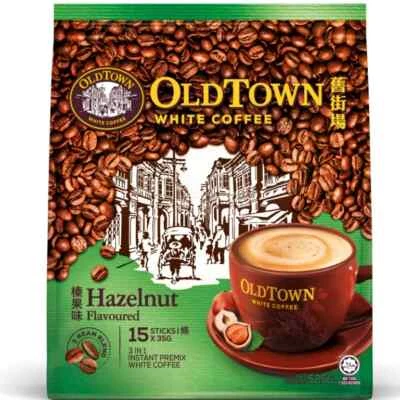 1 X Café Blanco Instantáneo Old Town 3 en 1 Avellana 15 Palitos x 35g Foto 1 de 4