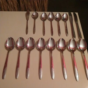 Lote De Colección De 16 Cubiertos MCM Acero Inoxidable Atomic Starburst Japón - Imagen 1 de 5