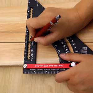 Transportador de ángulo de aleación de aluminio Scribe Triangle Ruler para const - Imagen 1 de 12