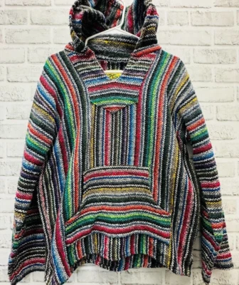 Sudadera con Capucha Iguana Jack Tejido a Rayas Baja Talla Mediana Foto 1 de 4