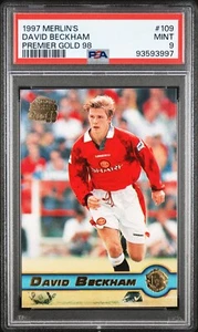 David Beckham 1998 Merlin's Premier Gold - PSA 9 - Picture 1 of 2