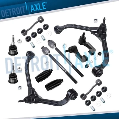 12pc Front Upper Control Arm + Tie Rod Sway Bar for 2002 2003 2004 Jeep Liberty - Image 1 of 4