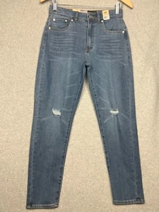 Levis SilverTab Mini Mom Jeans Girls Size 14R High Rise Tapered Medium Wash New - Picture 1 of 12