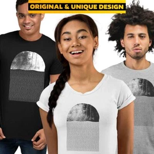 T-shirt minimal stampa medusa creatura marina astratta manica corta rotonda divertente - Foto 1 di 28