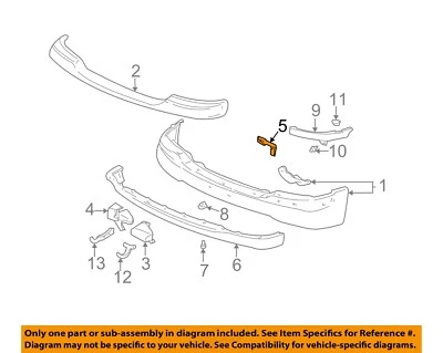 GM OEM 99-06 Sierra 2500 HD Parachoques delantero Componentes del parachoques-Montaje de la abrazadera 15705677 Foto 1 de 2