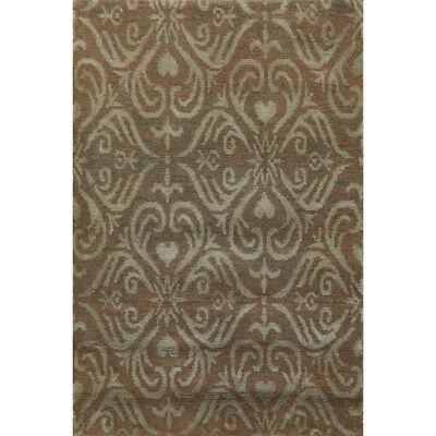 2’ x 3’ Hand Knotted Wool & Silk Transitional Tibetan Oriental Area rug 2x3 Tan - Image 1 of 4