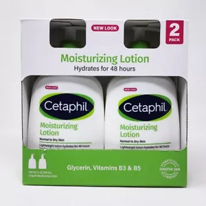 Cetaphil Moisturizing Lotion, Dry to Normal Sensitive Skin, 20 fl oz (2 Pk) - Foto 1 di 3