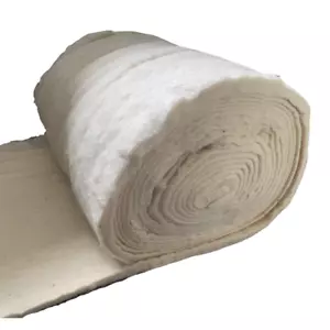 Wool Cotton Felt 27" Wide FR Upholstery Flock Filling Wadding Padding Natural - Picture 1 of 2