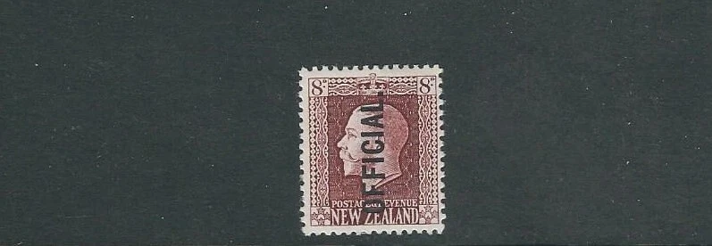 NEW ZEALAND 1922 KGV OFFFICIAL (Scott O51 8d brown) F/VF MH z20 - Image 1 of 1