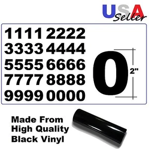 Set Of 40 Vinyl MailBox Numbers, toolbox, lockers, Doors, 2" Decal Sticker - - Picture 1 of 13