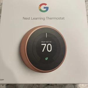 Google Nest 3rd Gen Learning Thermostat T3007ES Stainless Steel New - Picture 1 of 4