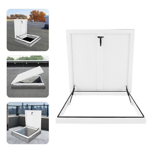 Aluminum Alloy Roof Hatch Roof Access Hatch Roof Security Door Inner 27.5*27.5in - Picture 1 of 18