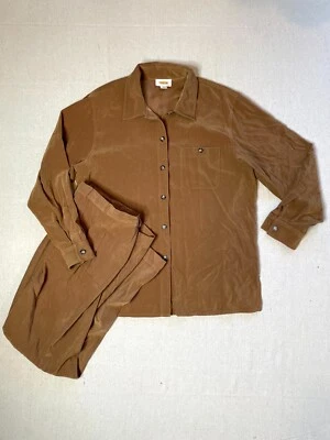 Комплект брюк Talbots женские M/16 коричневые с длинным рукавом на пуговицах с брюками и топом - Изображение 1 из 4