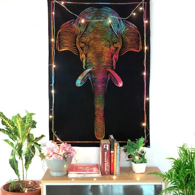 Elephant Art Poster Tapestry Indian Wall Hanging Home Decor Wall Art Tapestries - Image 1 of 4