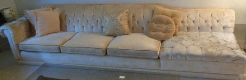 Beautiful Vintage Tufted Over-sized Sofa - 1960s - GDC - GREAT VINTAGE PIECE Cover